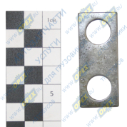 Пластина (сталь) стопорная L=52, h=1, 2отв. ф12 шестерни редуктора,